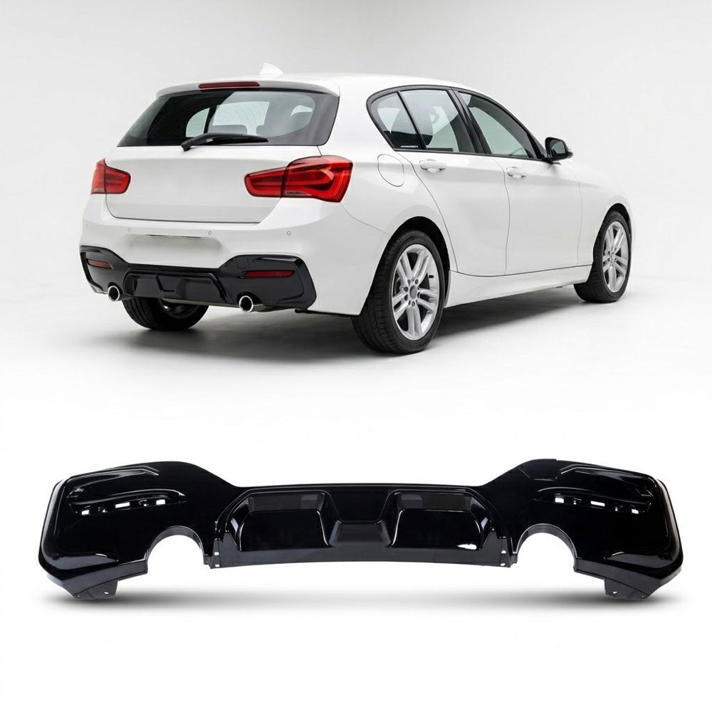 Heckstoßstange Diffusor Hochglanz Schwarz passend für BMW 1er F20 F21 2015-2019