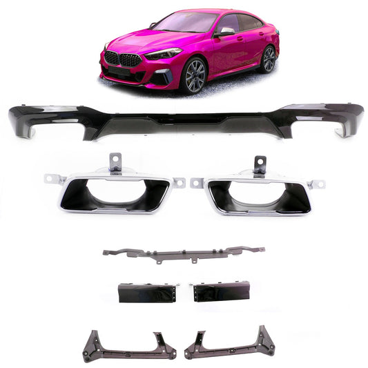 Heckdiffusor Hochglanz Schwarz passend für BMW 2er F44 Gran Coupé 2019+
