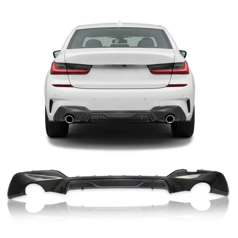 Heckspoiler Diffusor Carbon-Optik passend für BMW 3er 2019-2022