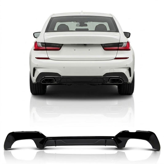 Heckdiffusor Hochglanz Schwarz passend für BMW 3er G20 G21 340i 2019-2022