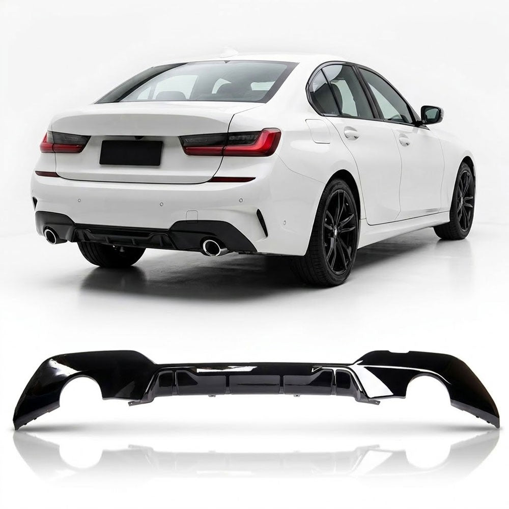 Heckdiffusor Hochglanz Schwarz passend für BMW 3er G20 G21 2019-2022