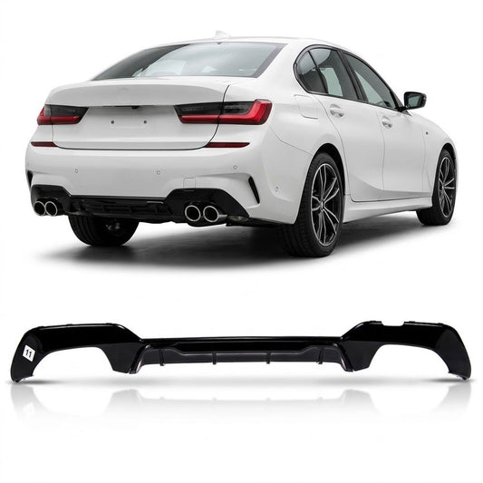 Heckdiffusor Hochglanz Schwarz passend für BMW 3er G20 G21 2019-2022