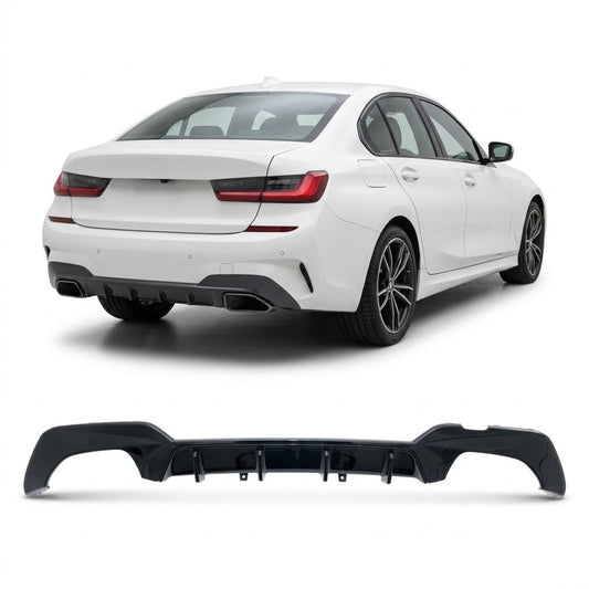 Heckstoßstange Diffusor Hochglanz Schwarz passend für BMW 3er G20 G21 2019-2022