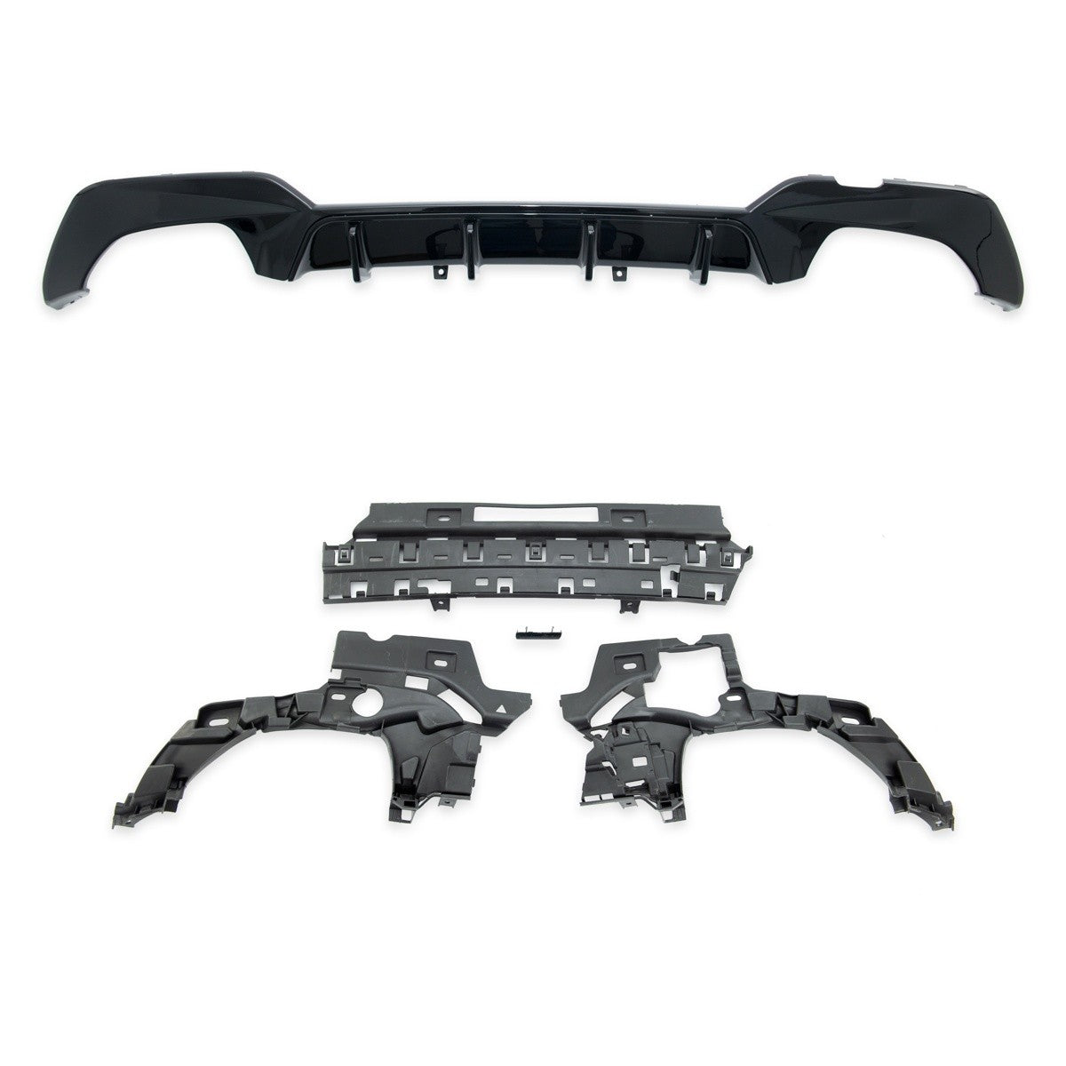 Heckstoßstange Diffusor Hochglanz Schwarz passend für BMW 3er G20 G21 2019-2022