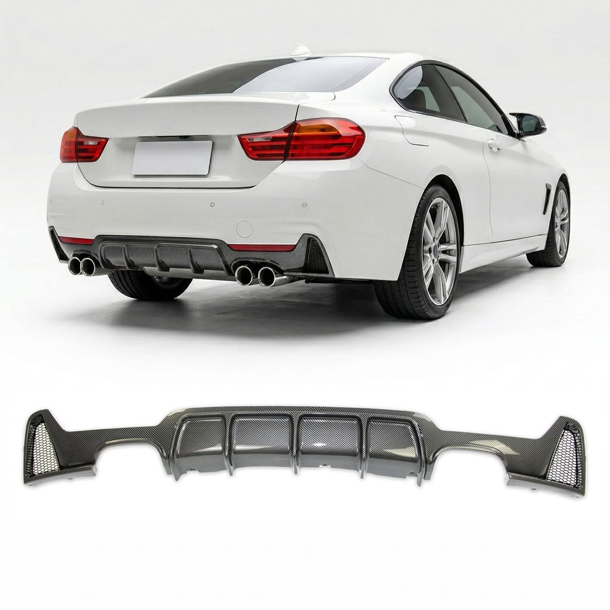 Sportdiffusor Carbon-Optik passend für BMW 4er 2013-2021