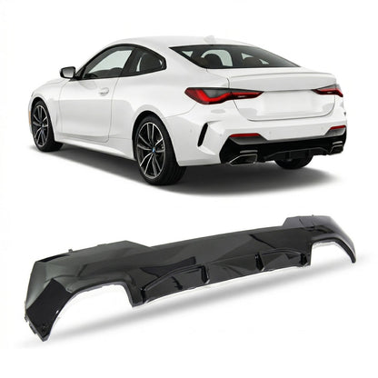 Sport Heckspoiler Diffusor Hochglanz Schwarz passend für BMW 4er 2020-