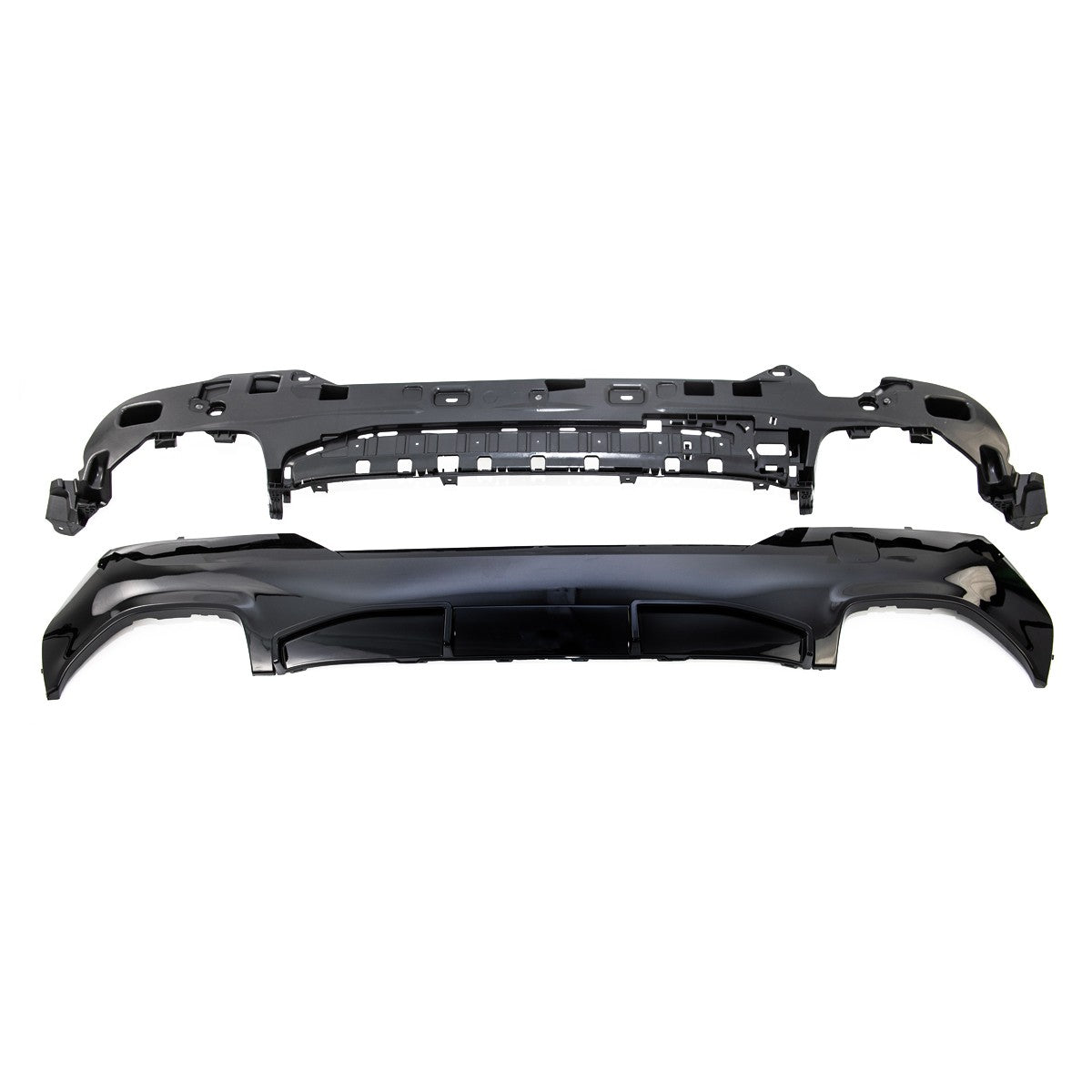 Sport Heckspoiler Diffusor Hochglanz Schwarz passend für BMW 4er 2020-