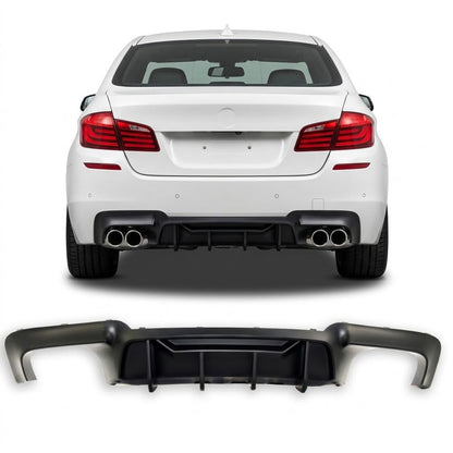 Heckstoßstange Diffusor Matt Schwarz passend für BMW 5er F10 F11 2009-2016