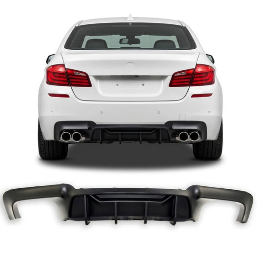 Heckstoßstange Diffusor Matt Schwarz passend für BMW 5er F10 F11 2009-2016