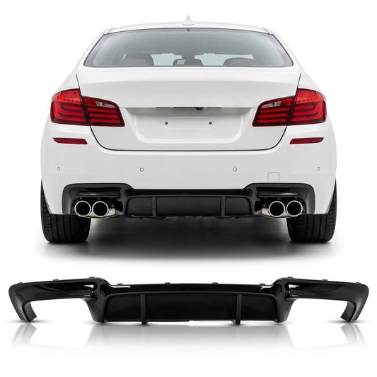 Heckstoßstange Diffusor Hochglanz Schwarz passend für BMW 5er F10 F11 2009-2016