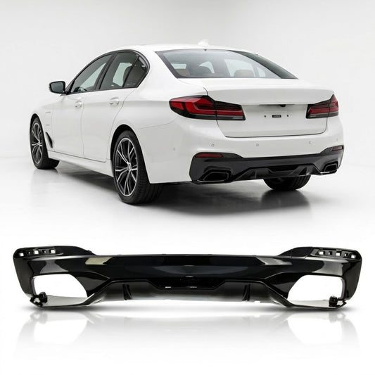Heckdiffusor Hochglanz Schwarz passend für BMW 5er G30 G31 2016-2023
