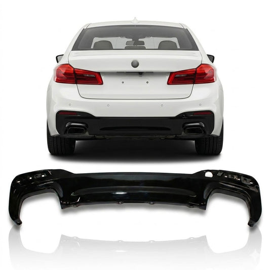Sport Heckstoßstange Diffusor Hochglanz Schwarz passend für BMW 5er G30 G31 2016-2020
