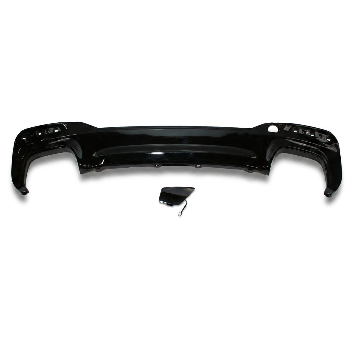Sport Heckstoßstange Diffusor Hochglanz Schwarz passend für BMW 5er G30 G31 2016-2020