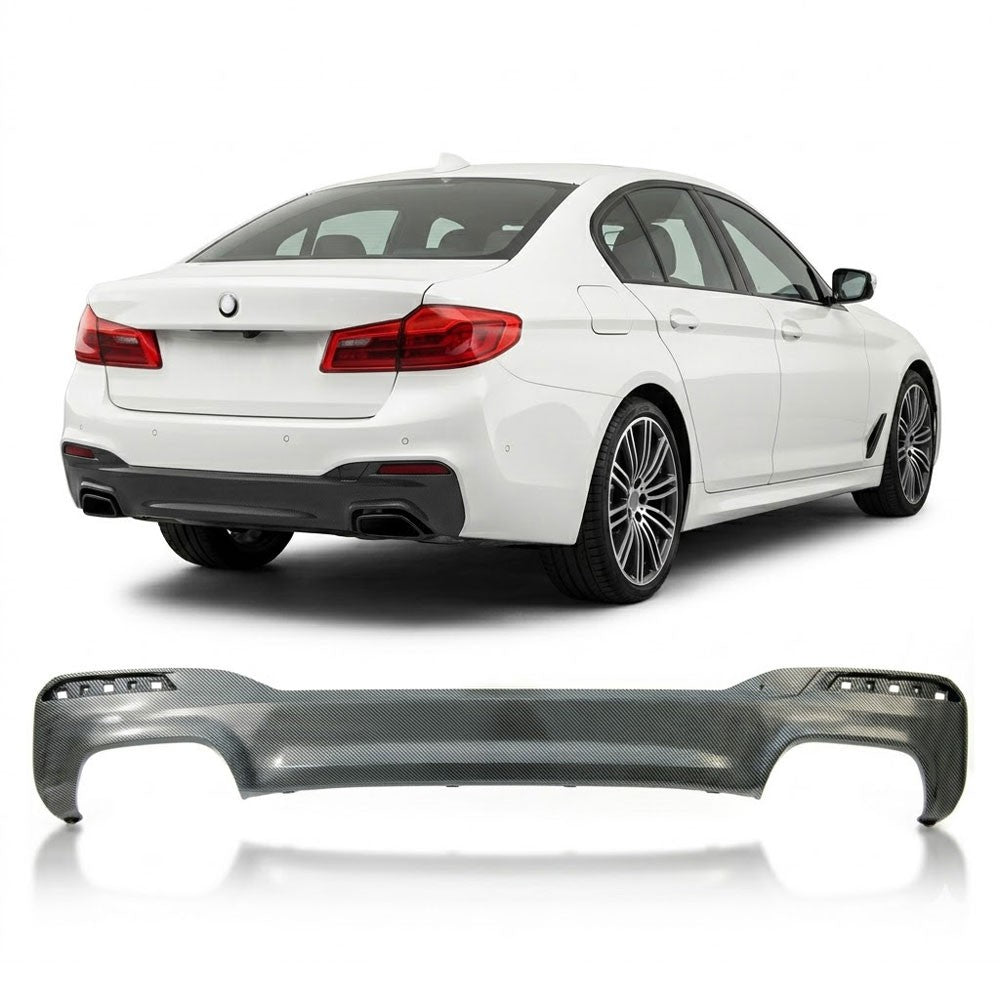 Sport Heckstoßstange Diffusor Carbon-Optik passend für BMW 5er G30 G31 2016-2020