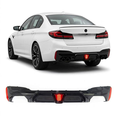 Heckstoßstange Diffusor Hochglanz Schwarz passend für BMW 5er G30 G31 F90 2017-2023