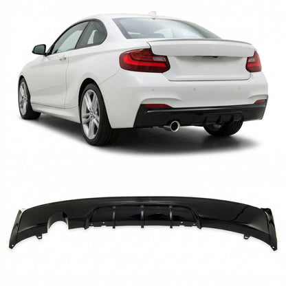 Heckdiffusor Hochglanz Schwarz passend für BMW 2er F22 F23 2014-2021