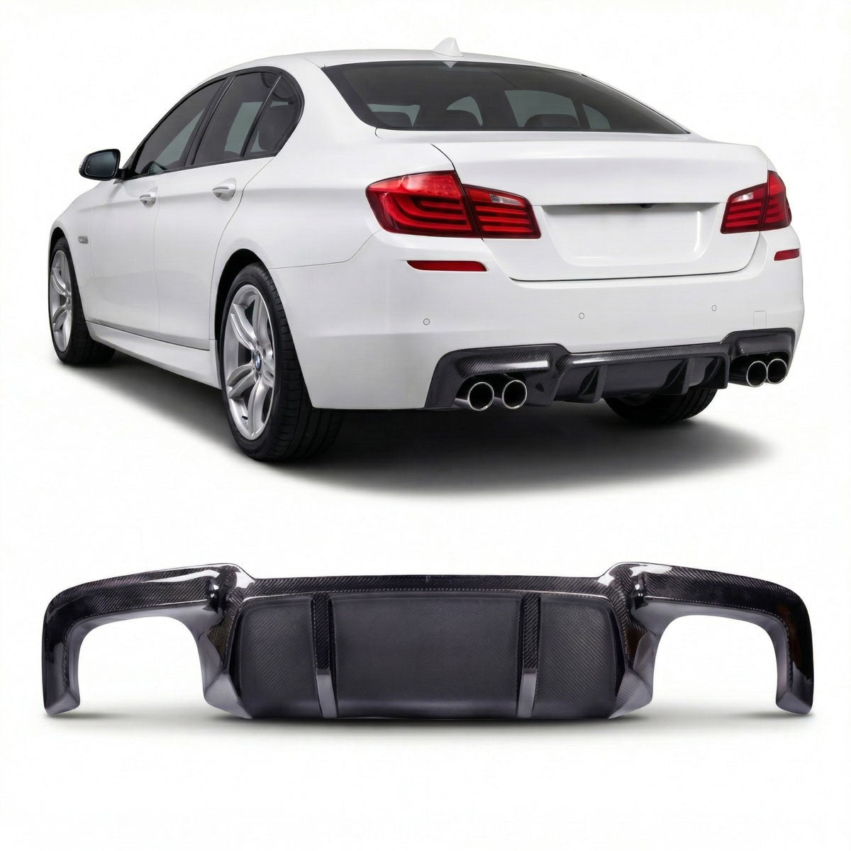 Sport Heckdiffusor passend für BMW 5er F10 F11 2009-2016
