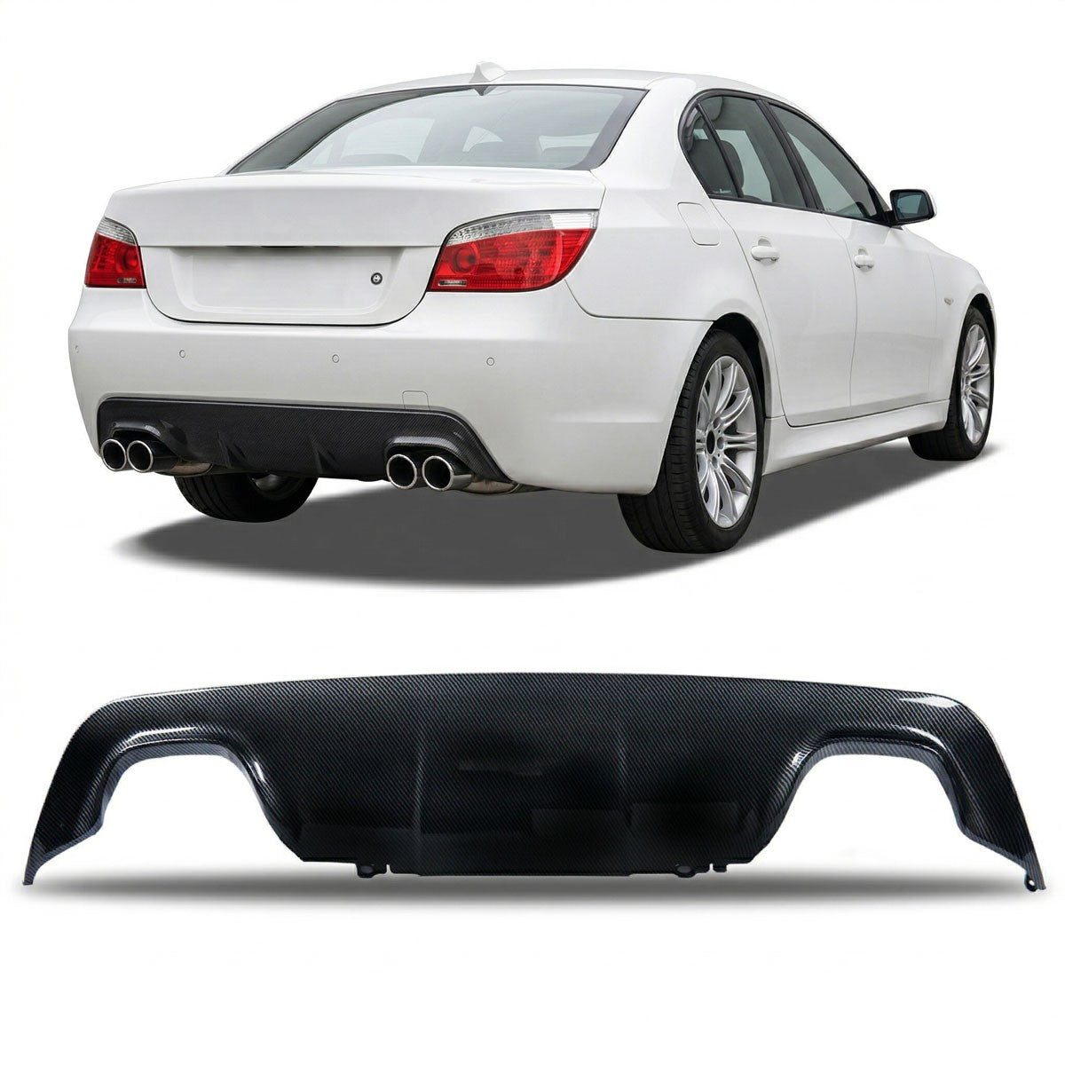 Heckdiffusor Carbon-Optik passend für BMW 5er E60 E61 2001-2010