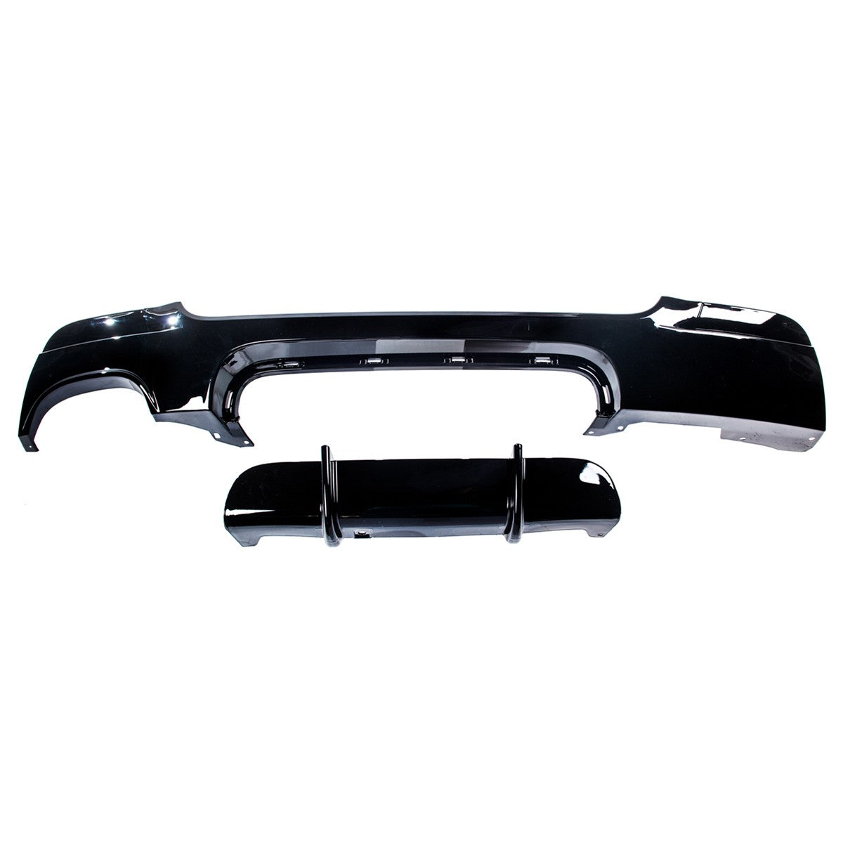Heck Diffusor Hochglanz Schwarz passend für BMW 3er E92 E93 2006-2013