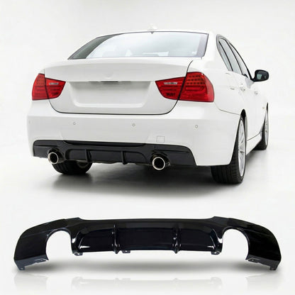 Heckdiffusor Hochglanz Schwarz passend für BMW 3er E90 E91 2005-2011