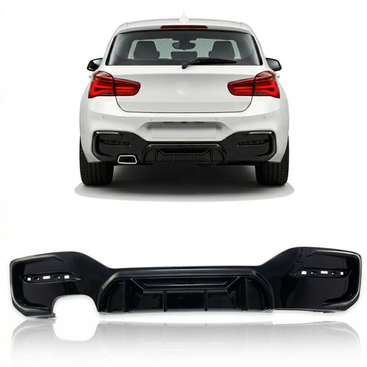Heckspoiler Diffusor Hochglanz Schwarz passend für BMW 1er F20 F21 2015-2019