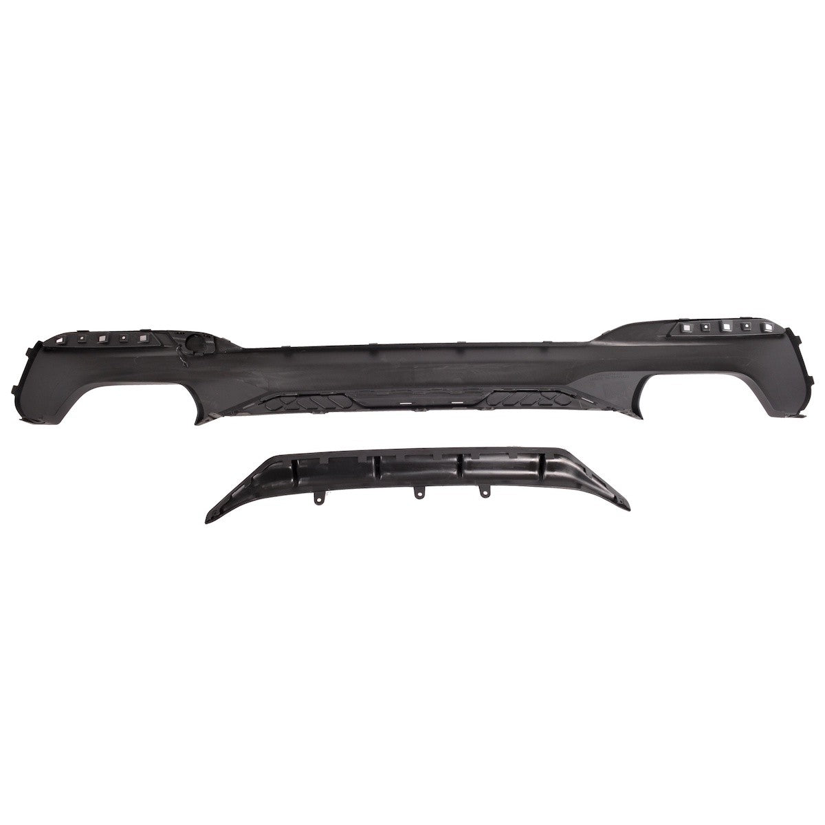 Heckstoßstange Diffusor Matt Schwarz passend für BMW 5er G30 G31 2016-2020