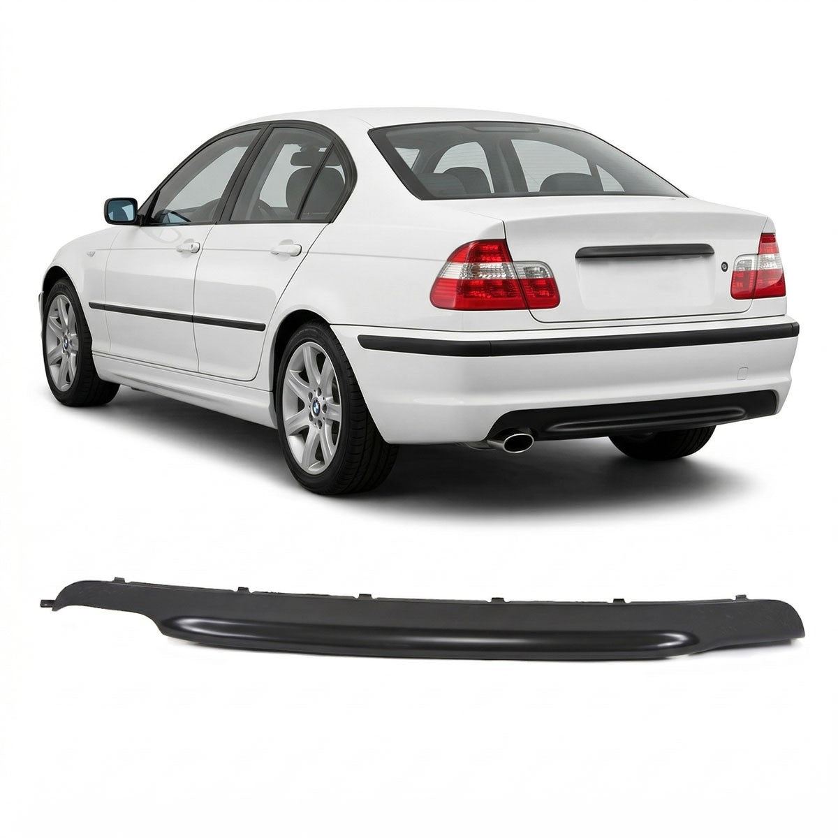 Heckstoßstange Diffusor Hochglanz Schwarz passend für BMW 3er E46 1998-2005