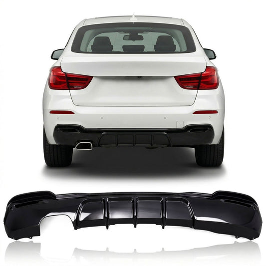 Sport Heckstoßstange Diffusor Hochglanz Schwarz passend für BMW 3er F34 GT 2013-2020