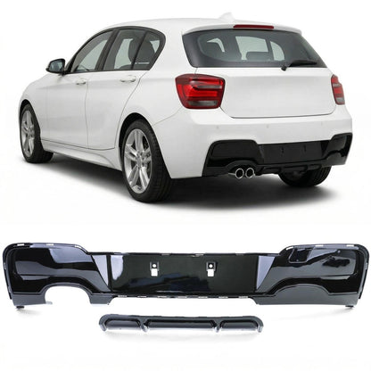 Heckstoßstange Diffusor Hochglanz Schwarz passend für BMW 1er F20 F21 2011-2015