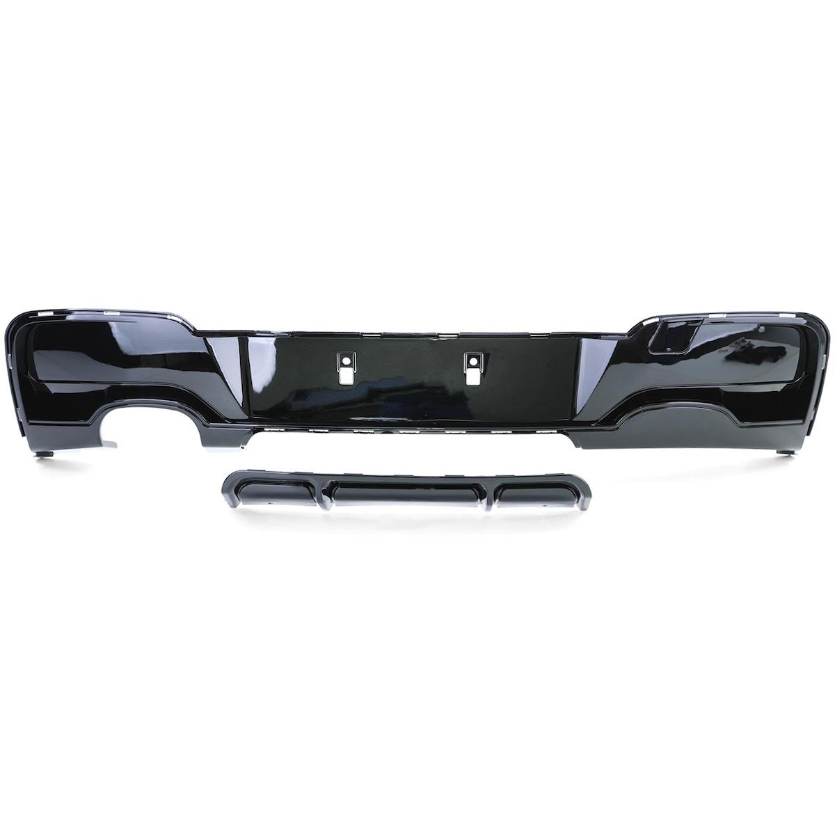 Heckstoßstange Diffusor Hochglanz Schwarz passend für BMW 1er F20 F21 2011-2015