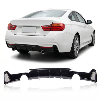 Heckstoßstange Diffusor Hochglanz Schwarz passend für BMW 4er F32 F33 F36 2013-2020