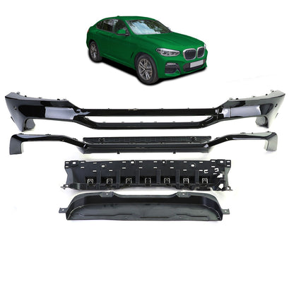 Heckstoßstange Diffusor Hochglanz Schwarz passend für BMW X4 G02 2018-2022