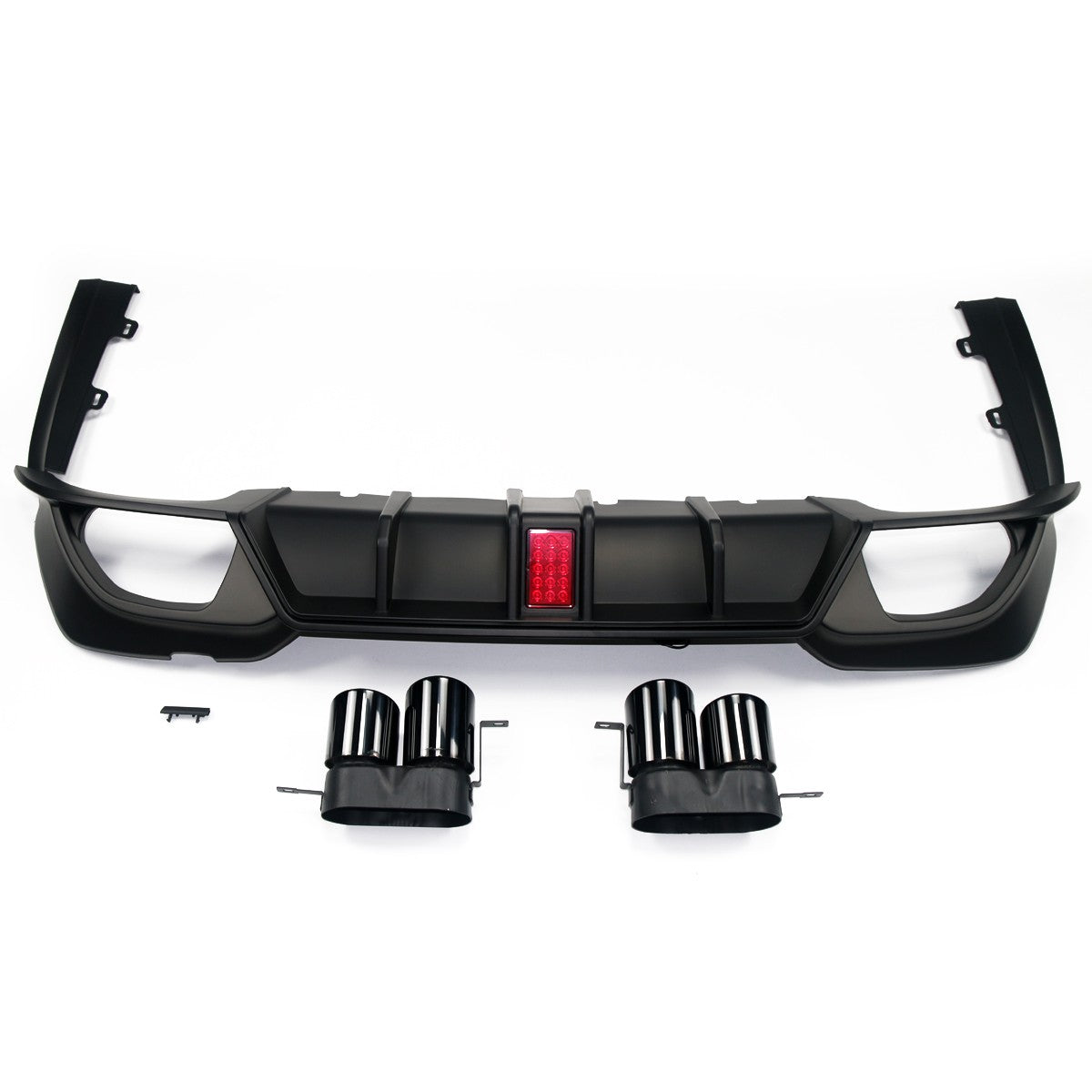 Heckstoßstange Diffusor Matt Schwarz LED passend für BMW 3er G20 G21 2019-2022