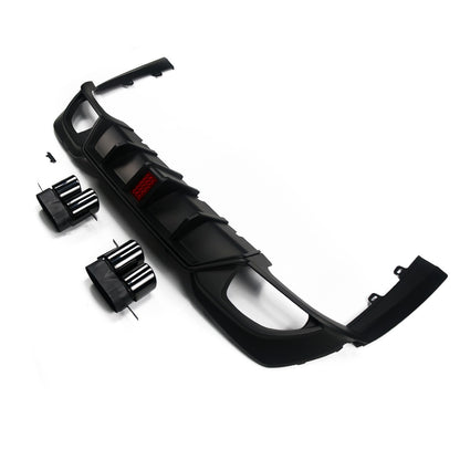 Heckstoßstange Diffusor Matt Schwarz LED passend für BMW 3er G20 G21 2019-2022