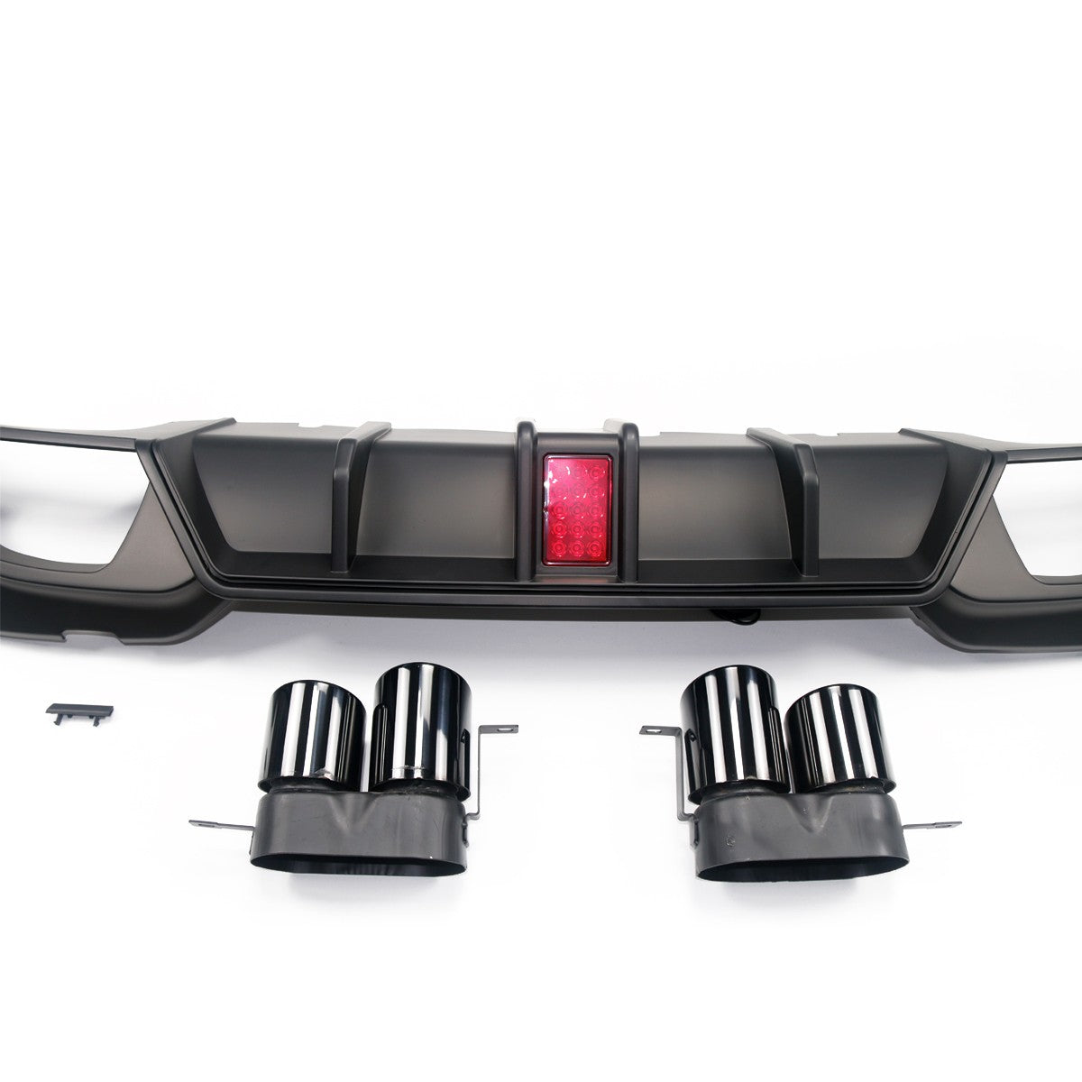 Heckstoßstange Diffusor Matt Schwarz LED passend für BMW 3er G20 G21 2019-2022
