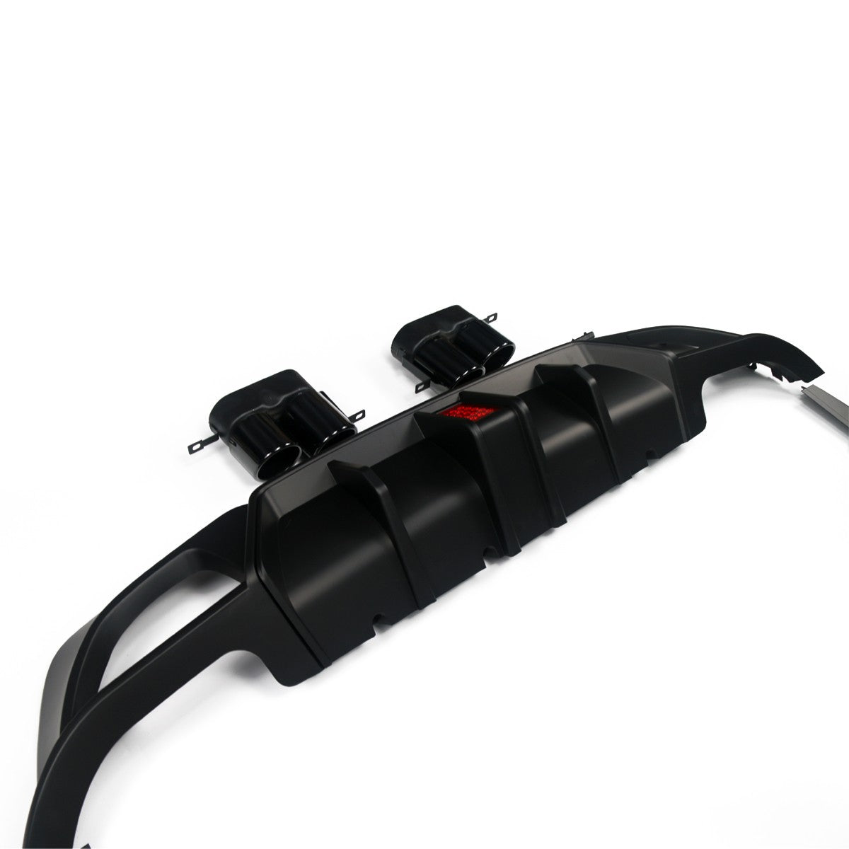 Heckstoßstange Diffusor Matt Schwarz LED passend für BMW 3er G20 G21 2019-2022