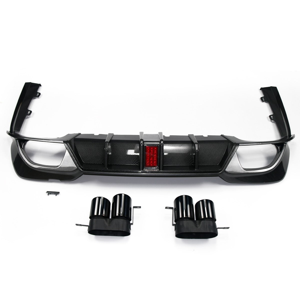 Heckdiffusor Carbon-Optik + LED passend für BMW 3er G20 G21 2019-2022