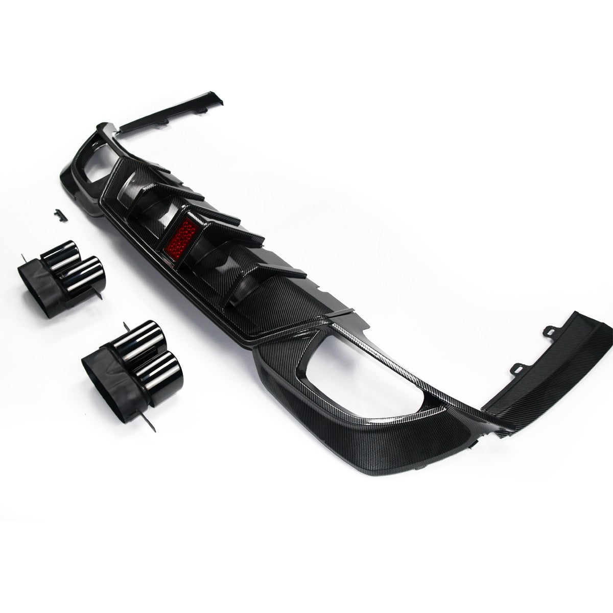 Heckdiffusor Carbon-Optik + LED passend für BMW 3er G20 G21 2019-2022