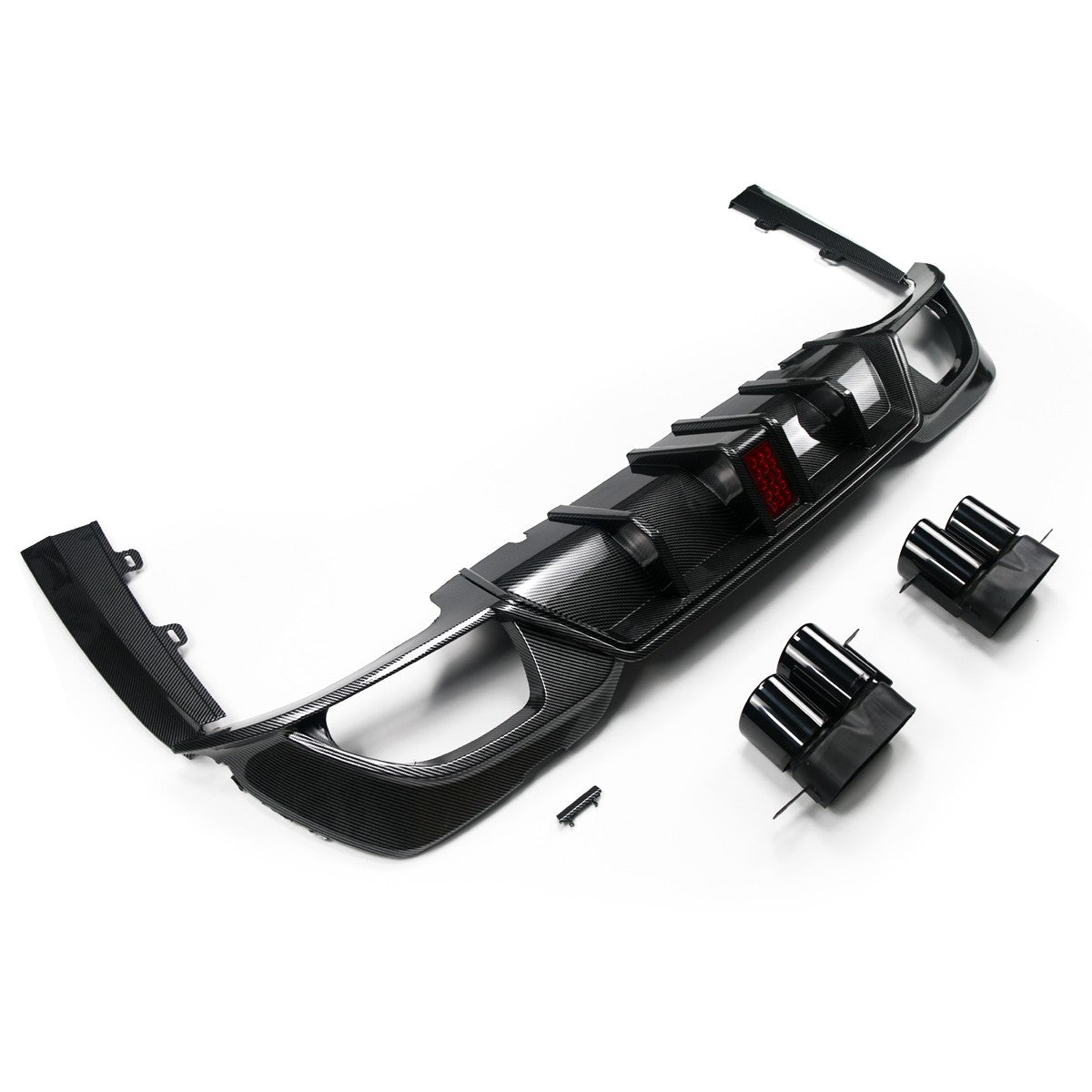 Heckdiffusor Carbon-Optik + LED passend für BMW 3er G20 G21 2019-2022