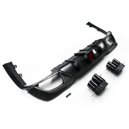 Heckdiffusor Carbon-Optik + LED passend für BMW 3er G20 G21 2019-2022