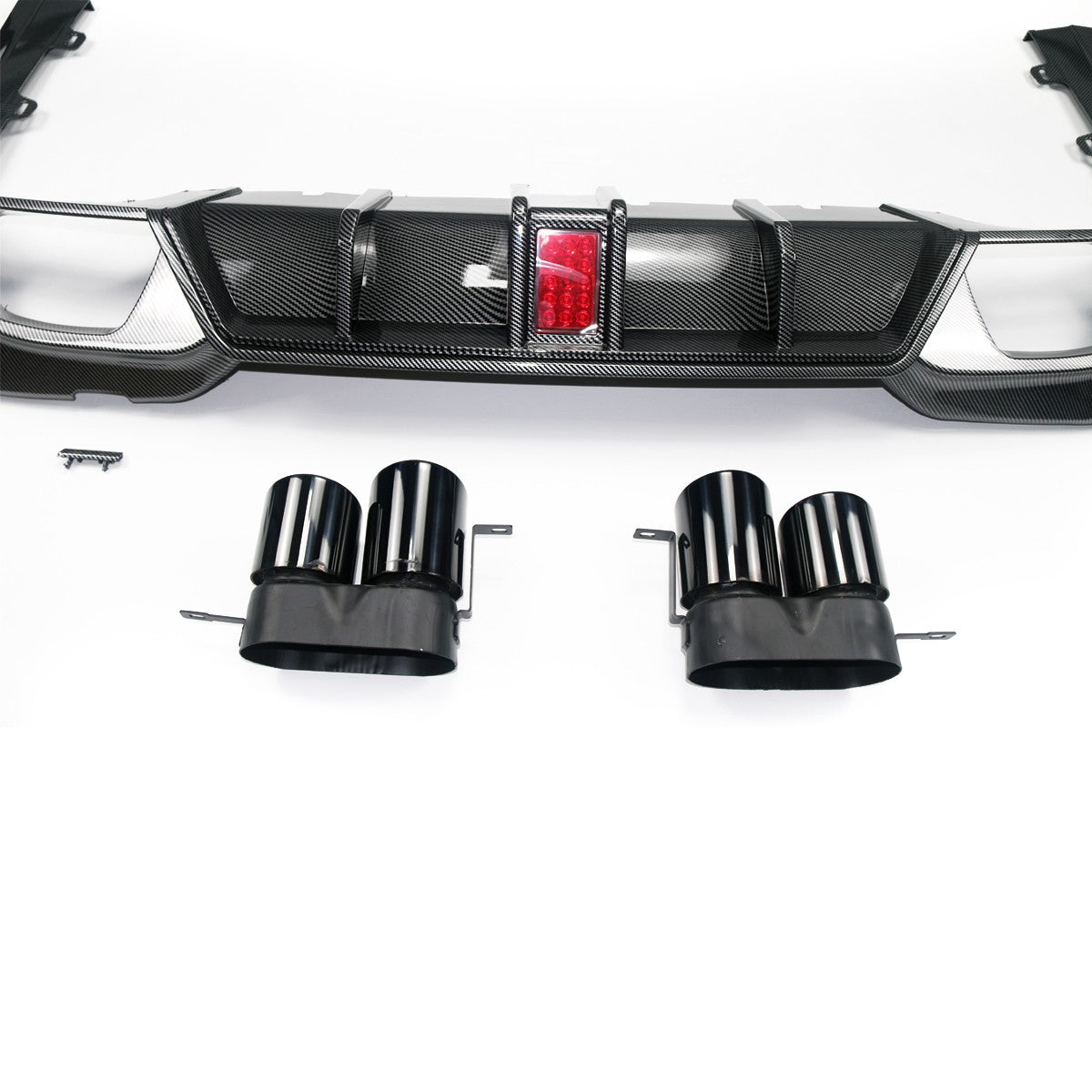 Heckdiffusor Carbon-Optik + LED passend für BMW 3er G20 G21 2019-2022