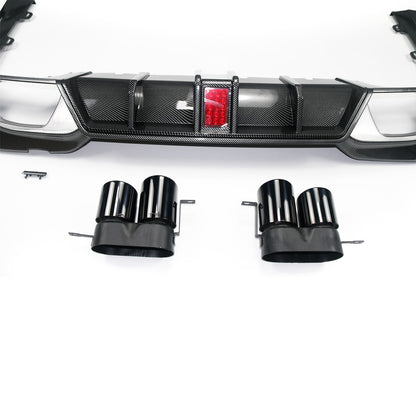 Heckdiffusor Carbon-Optik + LED passend für BMW 3er G20 G21 2019-2022