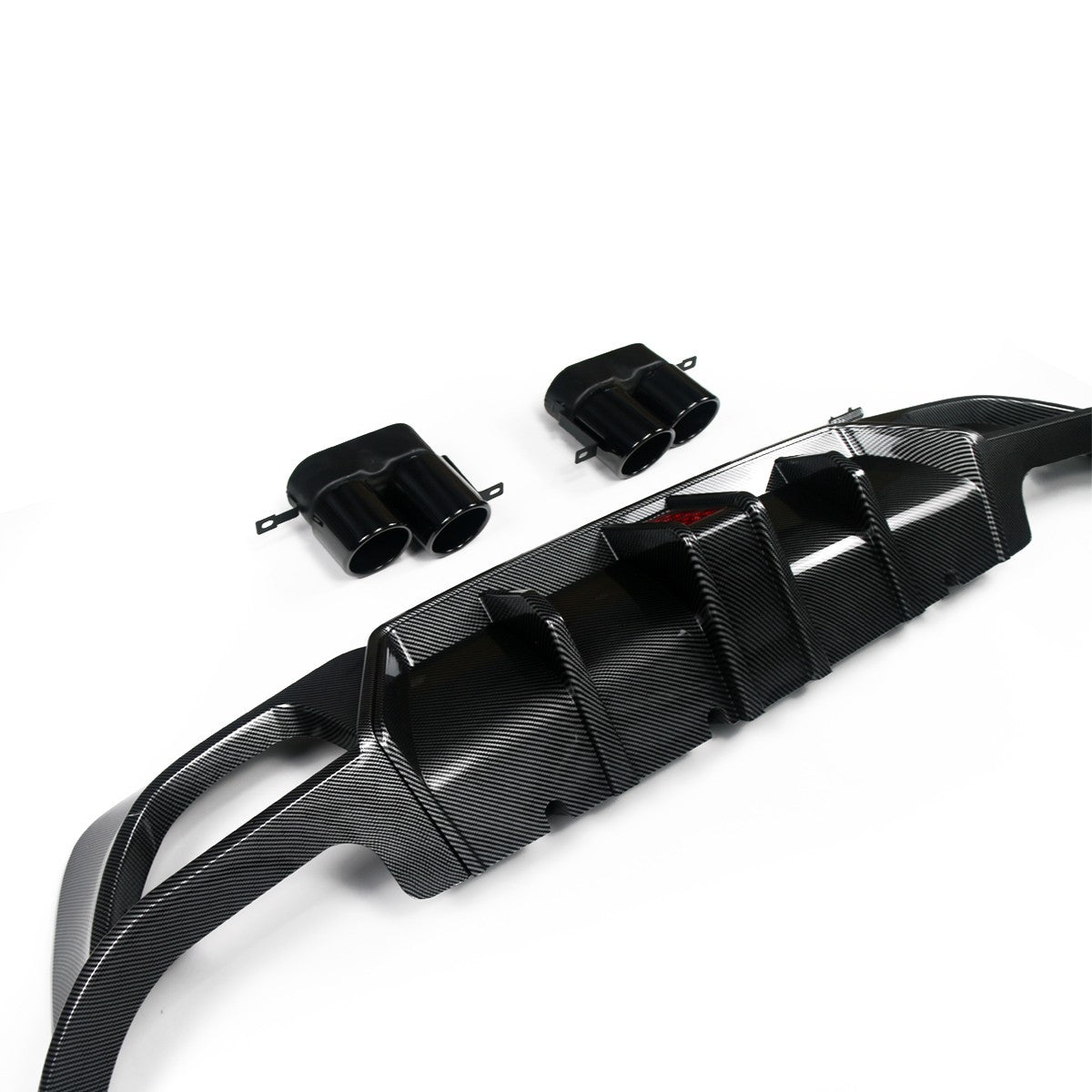 Heckdiffusor Carbon-Optik + LED passend für BMW 3er G20 G21 2019-2022