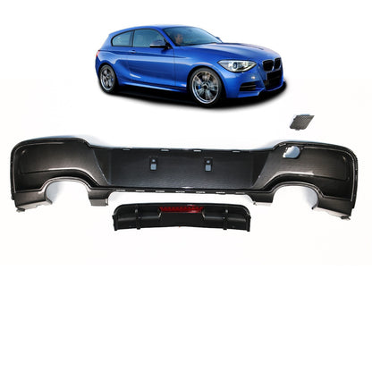 Heckdiffusor Carbon-Optik + LED passend für BMW 1er F20 F21 2011-2015