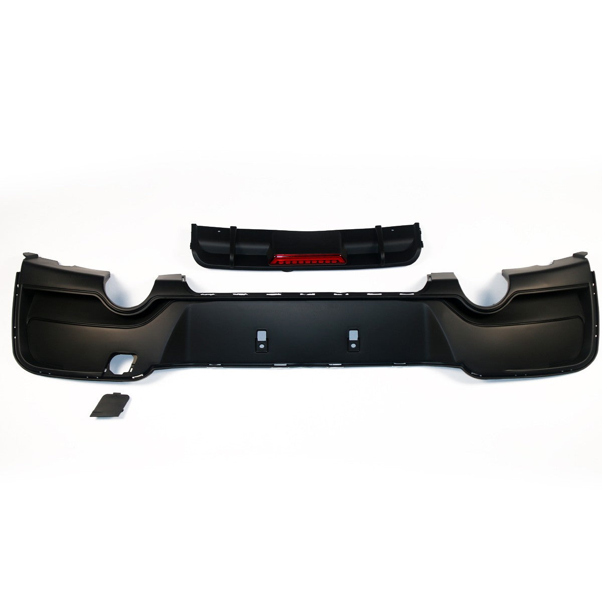 Heckstoßstange Diffusor Matt Schwarz LED passend für BMW 1er F20 F21 2011-2015