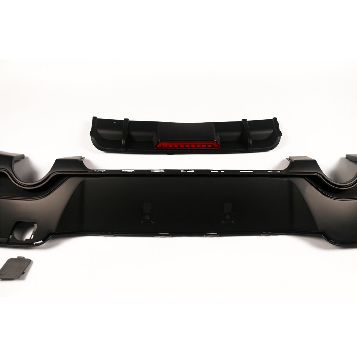 Heckstoßstange Diffusor Matt Schwarz LED passend für BMW 1er F20 F21 2011-2015