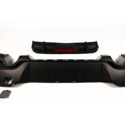 Heckstoßstange Diffusor Matt Schwarz LED passend für BMW 1er F20 F21 2011-2015