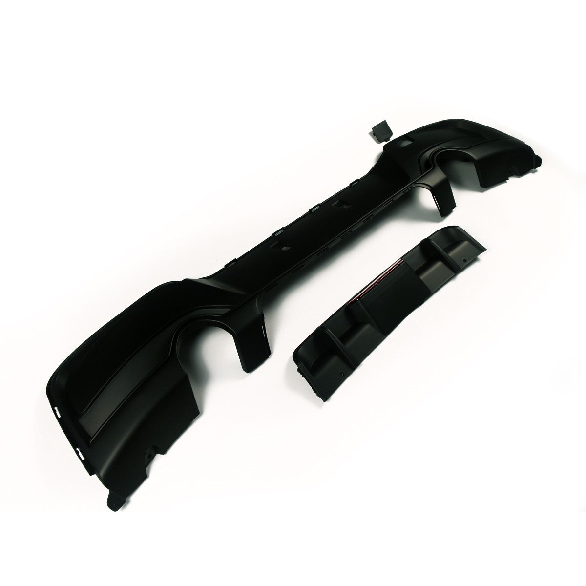 Heckstoßstange Diffusor Matt Schwarz LED passend für BMW 1er F20 F21 2011-2015