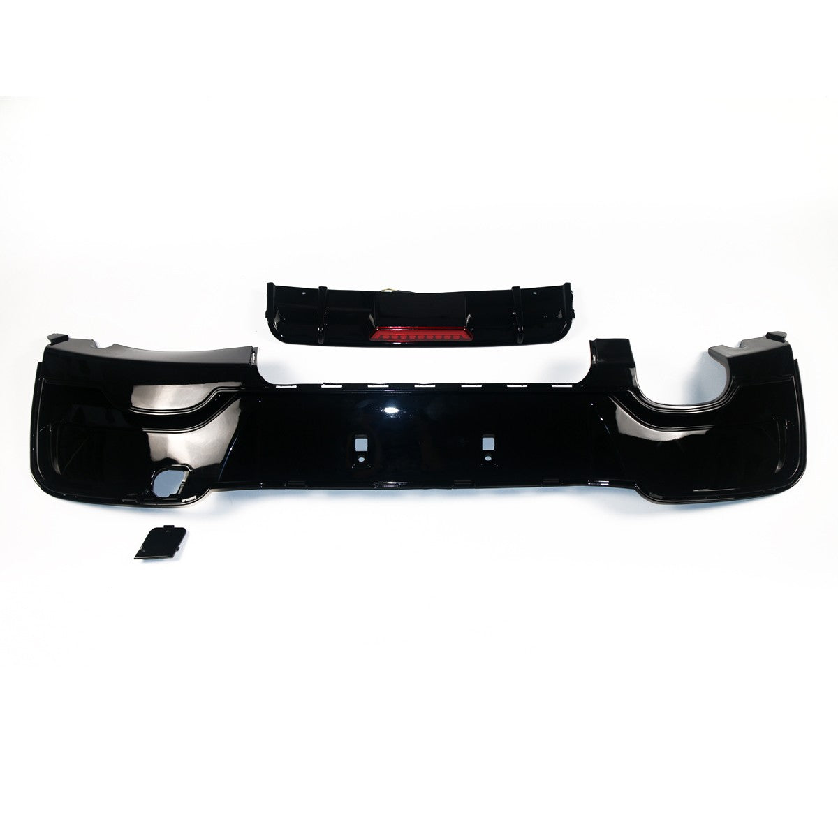 Heckdiffusor Hochglanz Schwarz + LED passend für BMW 1er F20 F21 2011-2015
