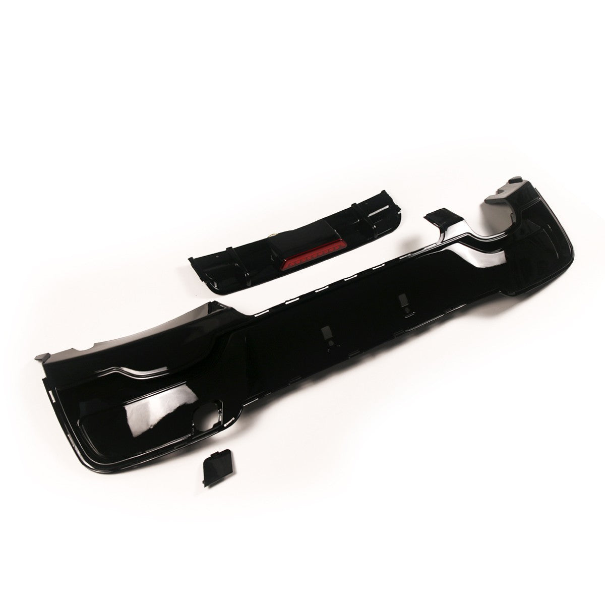 Heckdiffusor Hochglanz Schwarz + LED passend für BMW 1er F20 F21 2011-2015